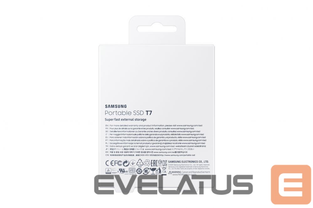 Mälupulk Samsung Portable SSD T7 2000 GB, USB 3.2, Gray