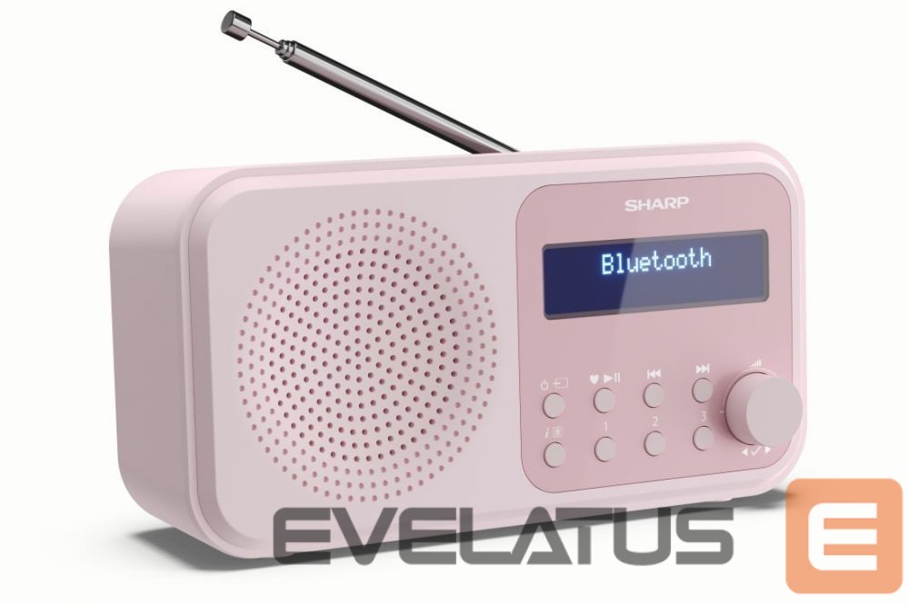Arvutikõlarid Sharp DR-P420(PK) Tokyo Portable Digital Radio, FM/DAB/DAB+, Bluetooth 5.0, USB or Battery Powered, Pink