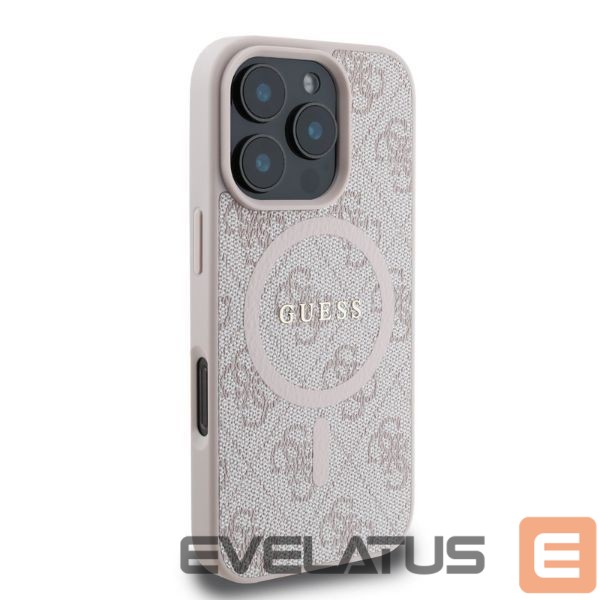 Tagakaaned Guess Guess 4G Ring Classic Logo MagSafe Case for iPhone 16 Pro Max - Pink
