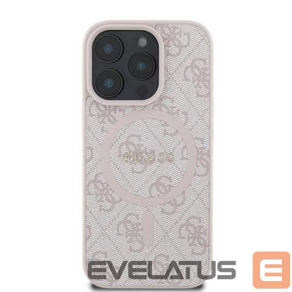 Tagakaaned Guess Guess 4G Ring Classic Logo MagSafe Case for iPhone 16 Pro Max - Pink