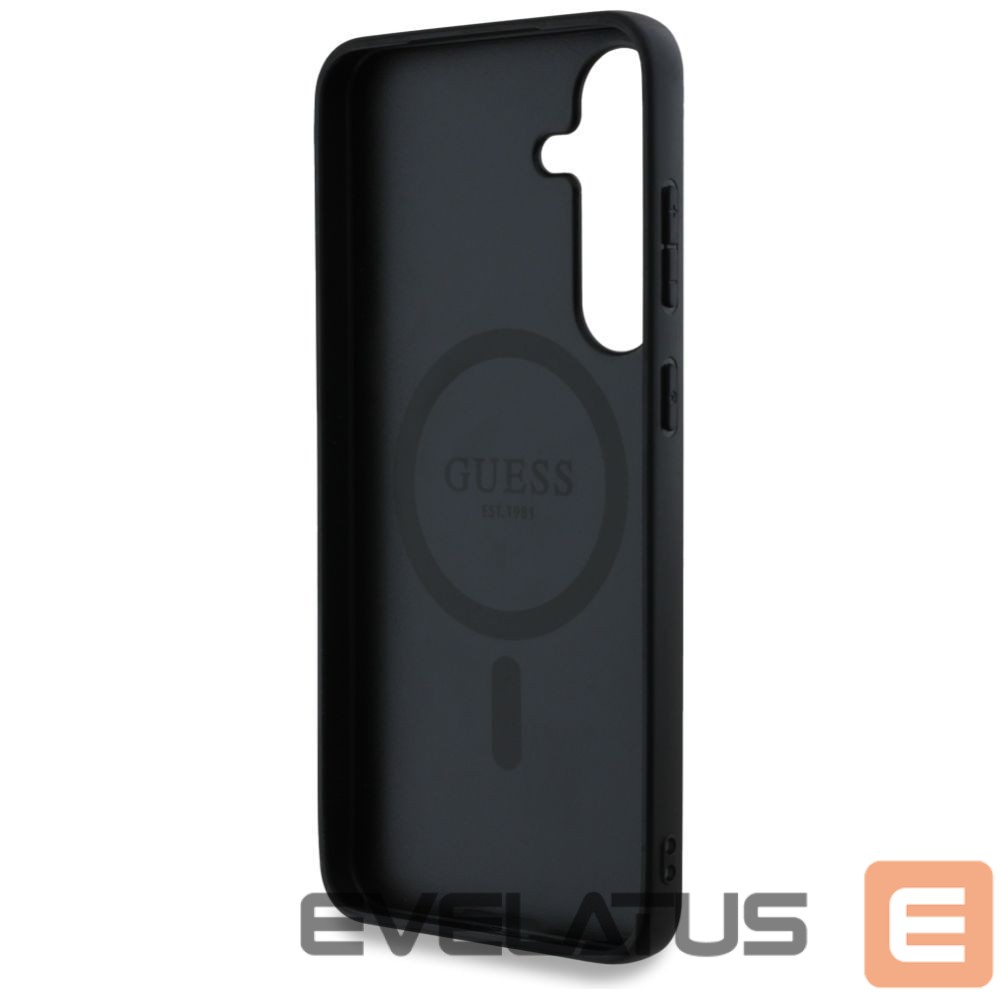 Muud kaubad Guess Guess Leather 4G Colored Ring Classic Logo MagSafe Samsung Galaxy S25 case black