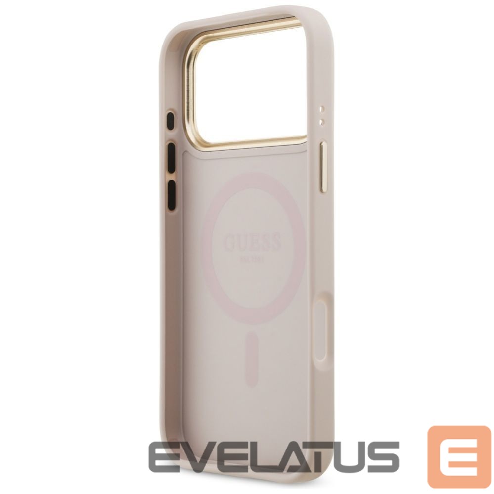 Muud kaubad Guess Guess 4G Strass Logo & Big Strap Metal Buttons MagSafe Case for iPhone 17 Pro Max - Pink