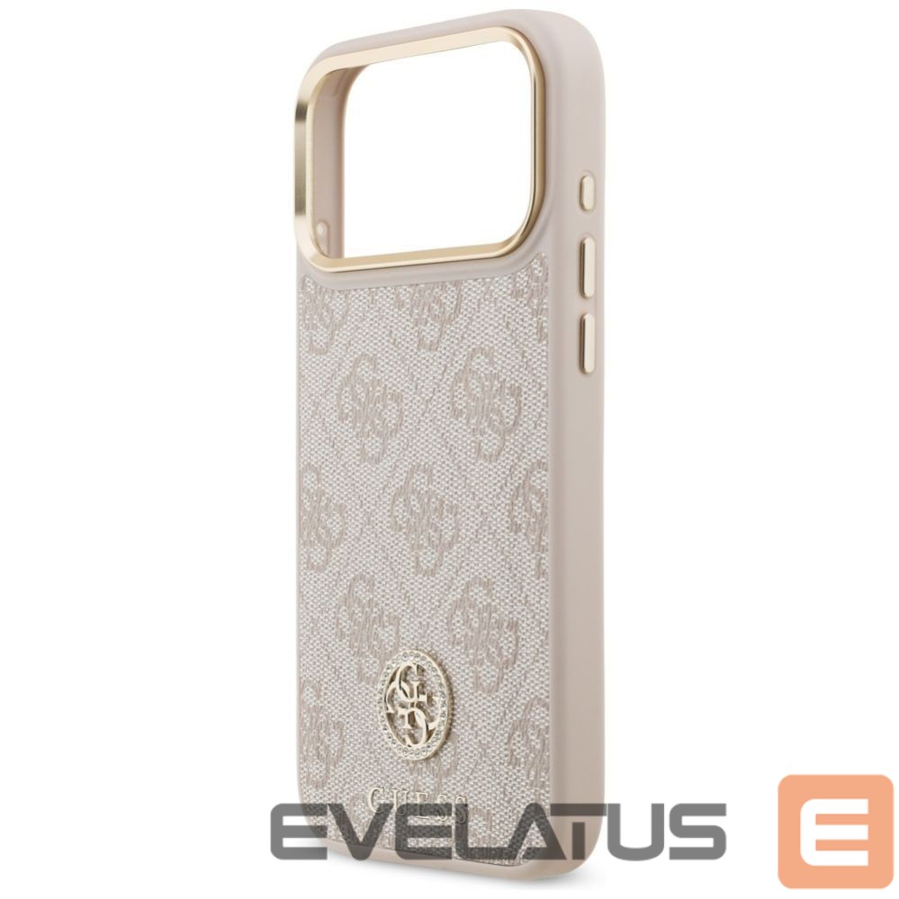 Muud kaubad Guess Guess 4G Strass Logo & Big Strap Metal Buttons MagSafe Case for iPhone 17 Pro Max - Pink