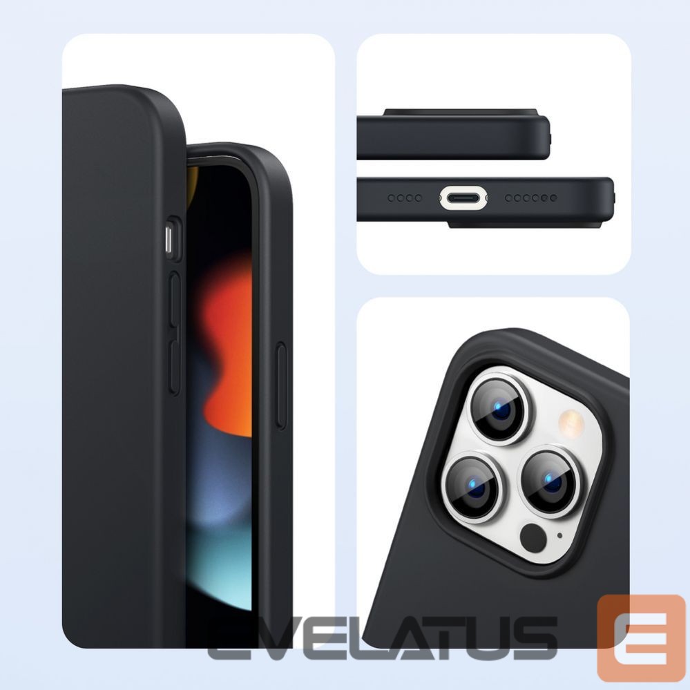 Tagakaaned Ugreen Ugreen Protective Silicone Case rubber flexible silicone case cover for iPhone 13 Pro black