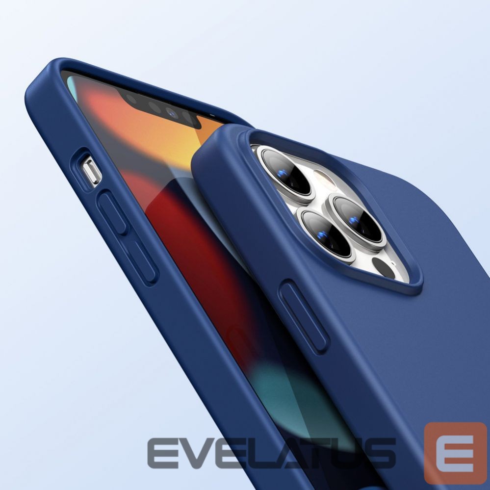 Tagakaaned Ugreen Ugreen Protective Silicone Case rubber flexible silicone case cover for iPhone 13 Pro Max blue