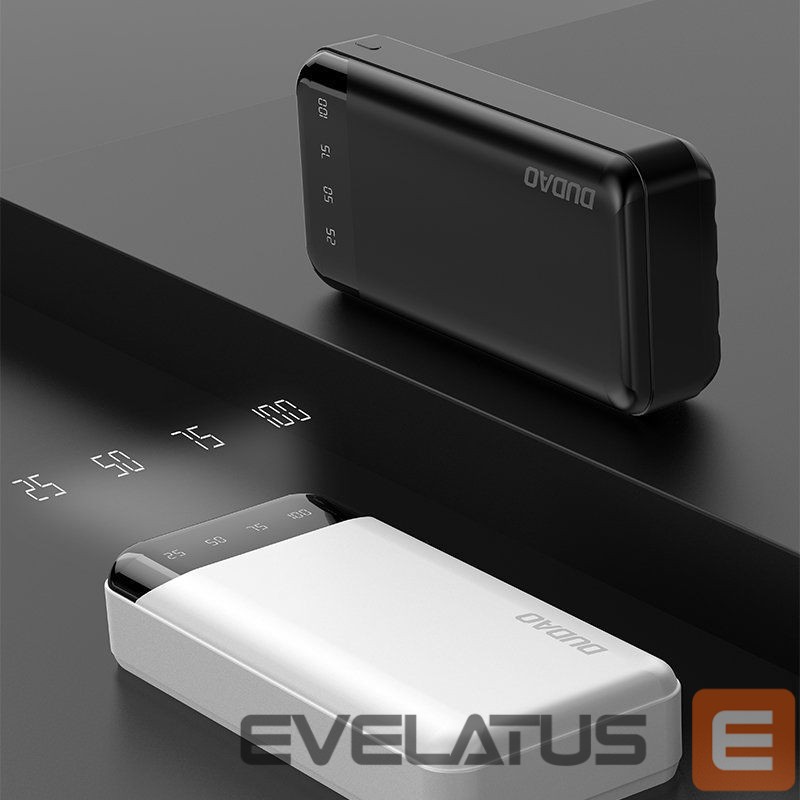 Väline aku Dudao Dudao capacious powerbank with 3 built-in cables 20000mAh USB Type C + micro USB + Lightning black (Dudao K6Pro +)