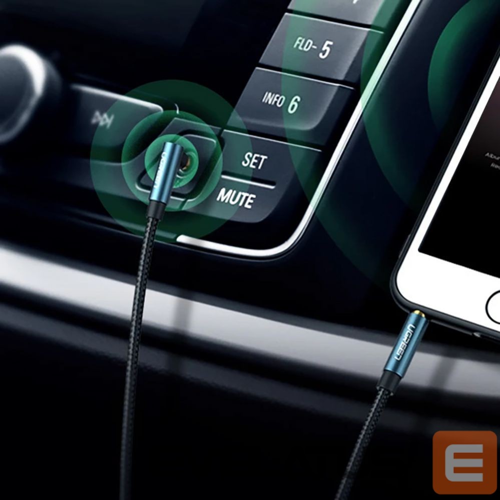 Kaabel Ugreen Ugreen angled AUX cable 2 x mini jack 3.5 mm 1.5m blue (AV112)