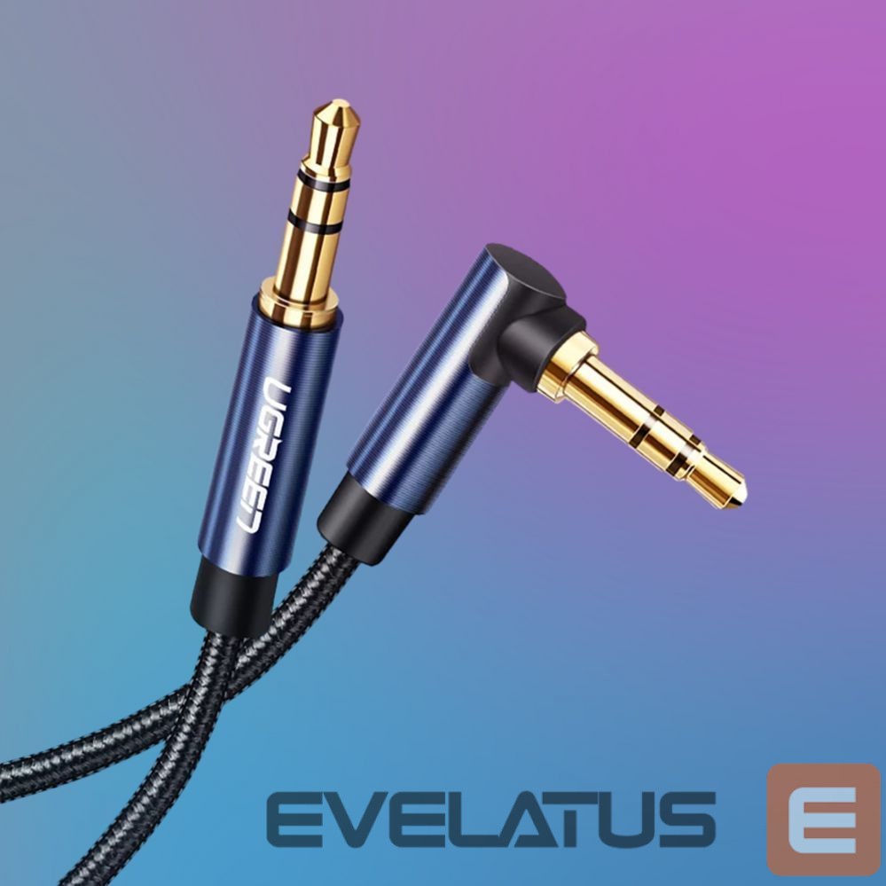Kaabel Ugreen Ugreen angled AUX cable 2 x mini jack 3.5 mm 1.5m blue (AV112)