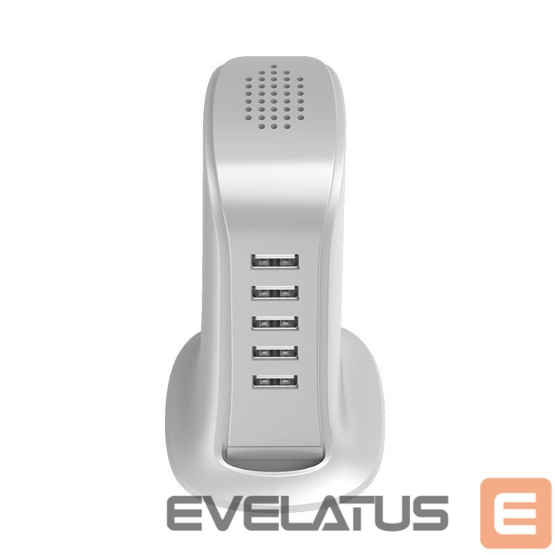 Adaptrid Dudao Dudao 5x USB charger with built-in EU power cable white (A5EU)