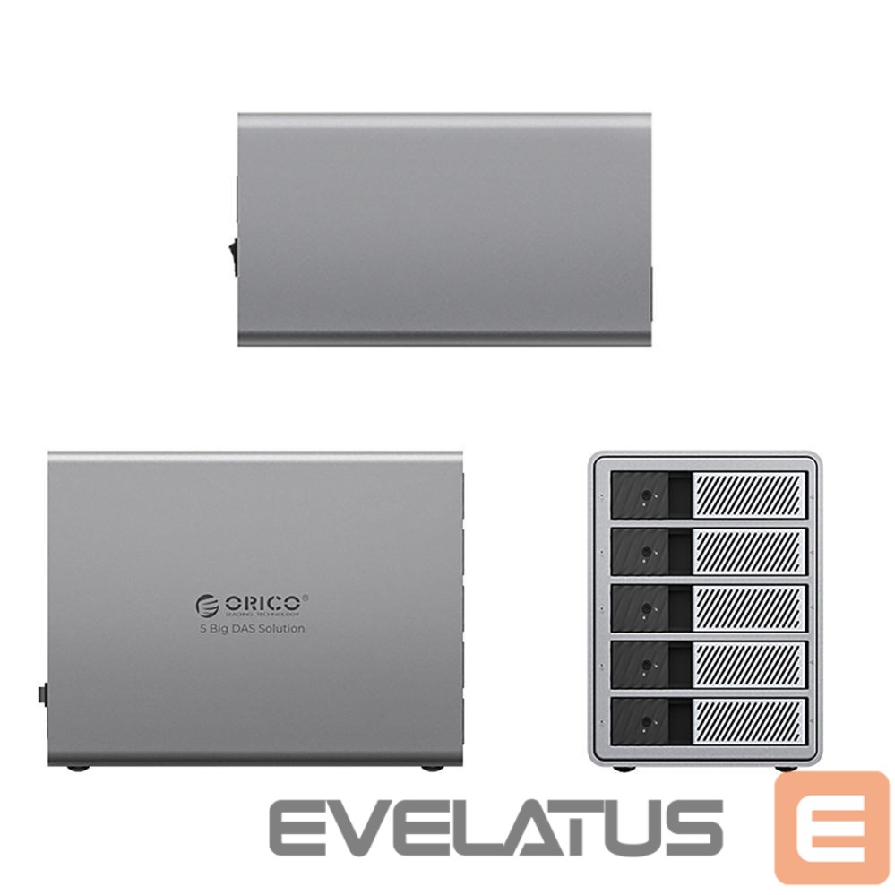 Muu arvutitarvik Orico Orico 9858T3 5 Big DAS Solution ProThunder Disk Array with Thunderbolt 3 for 5 x 2.5"/3.5" SATA HDD/SSD - Gray