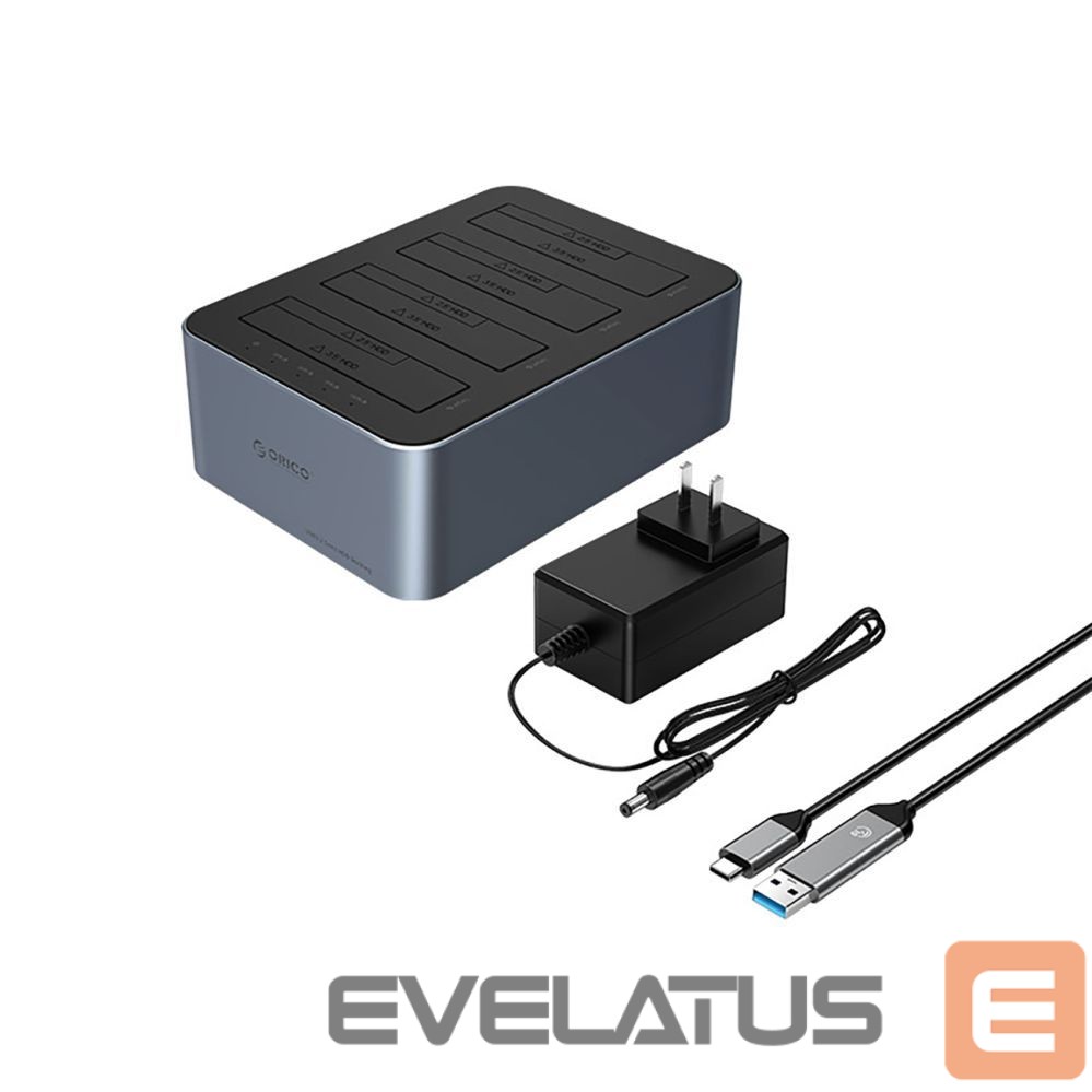 Muu arvutitarvik Orico Orico 6646C3-C 4-Drive Docking Station with Offline Clone Function 2.5"/3.5" SATA HDD/SSD - Gray