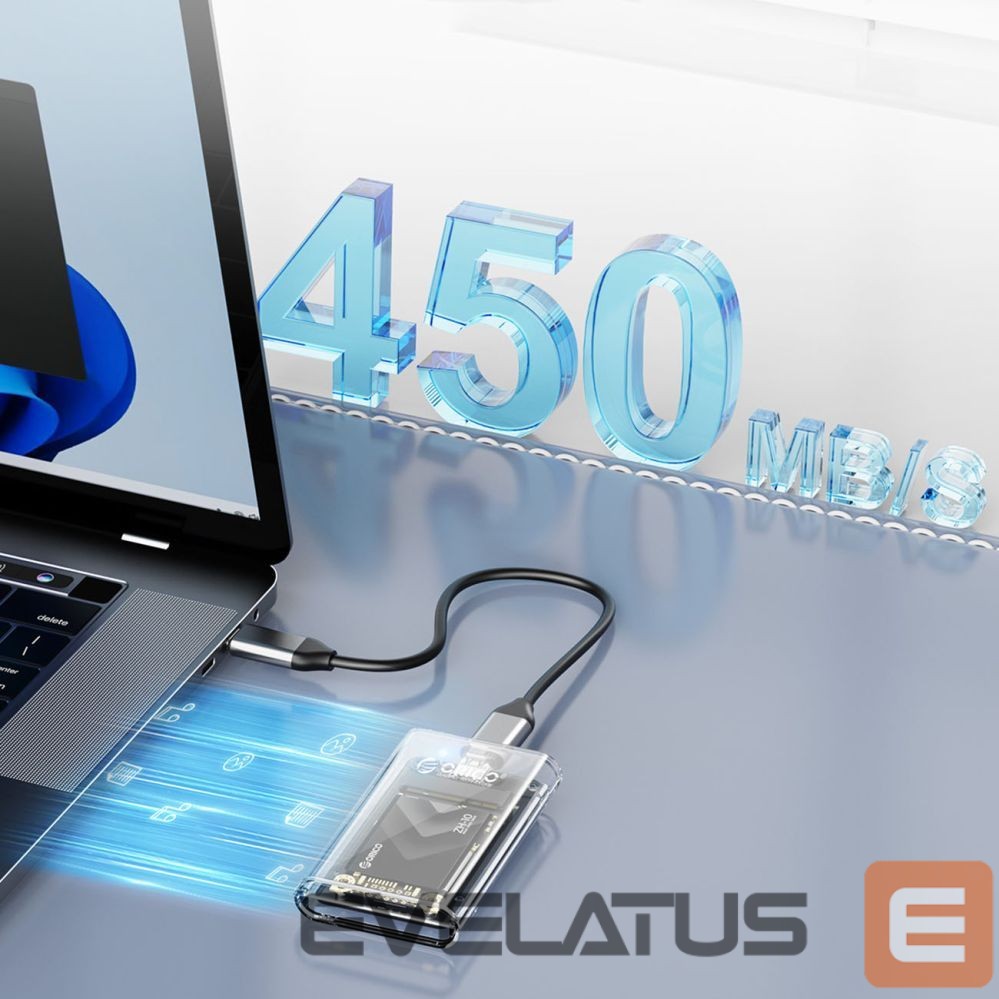 Muu arvutitarvik Orico Orico TC10-MS MSATA USB-C 3.2 5Gb/s Disk Cartridge - Transparent