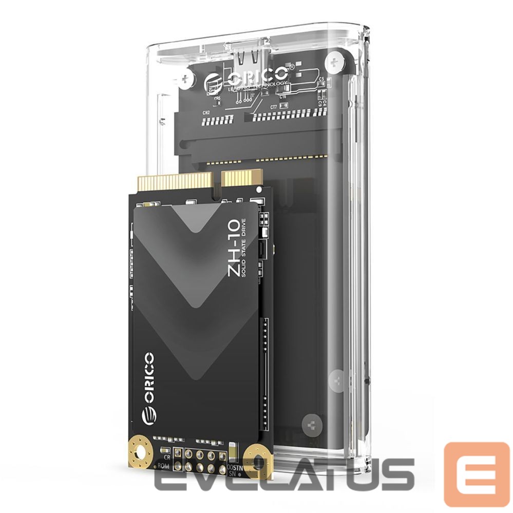 Muu arvutitarvik Orico Orico TC10-MS MSATA USB-C 3.2 5Gb/s Disk Cartridge - Transparent