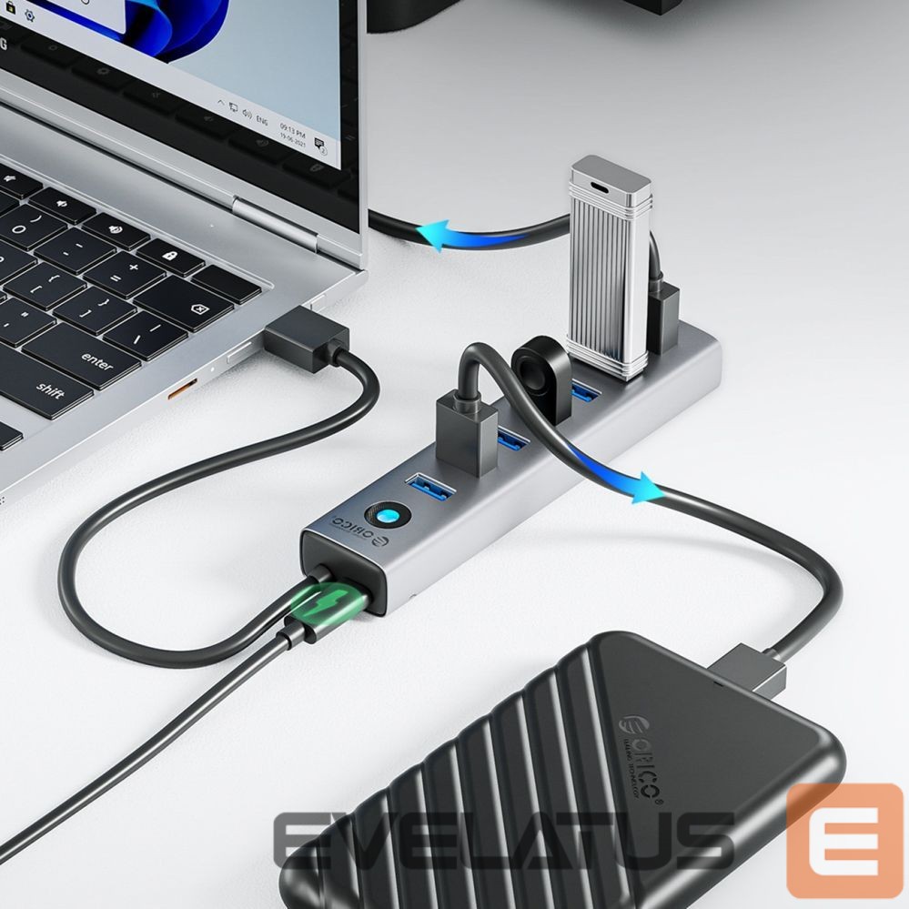 Üleminek Orico Gray \ 7 ports