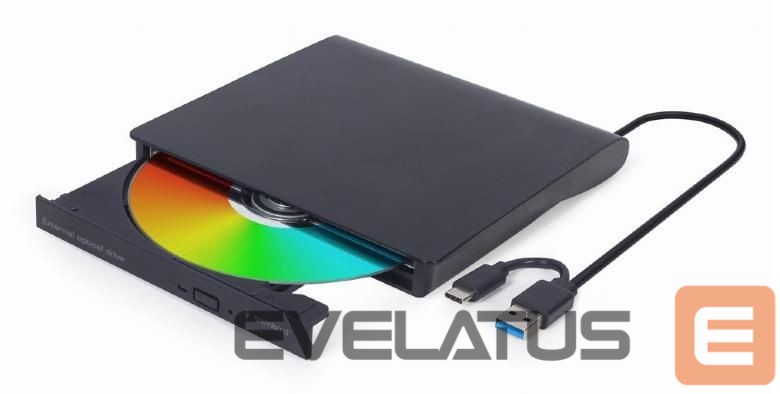 Moodulid ja transiiverid Gembird DVD RW USB3/USB-C 8X EXT RTL/BLACK DVD-USB-031