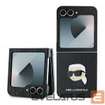 Tagakaaned Karl Lagerfeld  Karl Lagerfeld Saffiano Monogram Case for Samsung Galaxy Z Flip 6 - Black 