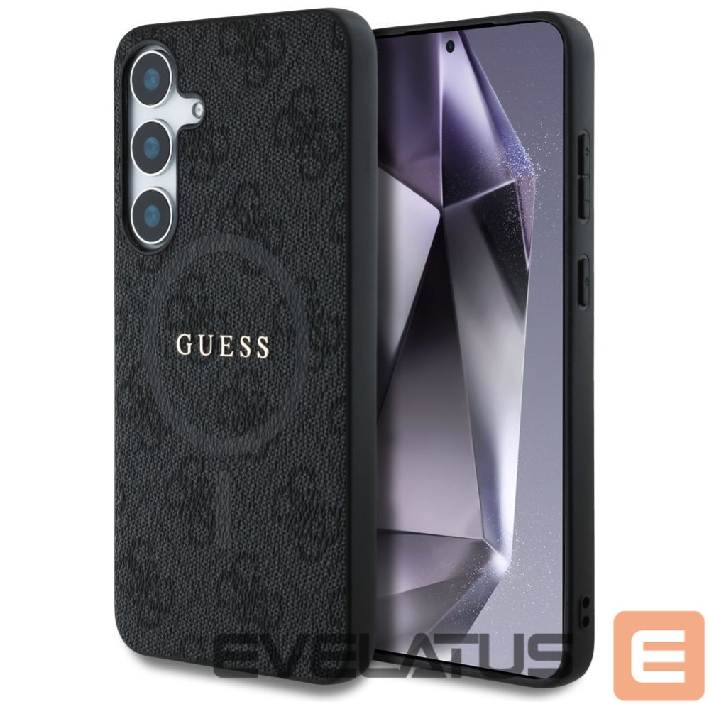 Muud kaubad Guess Guess Leather 4G Colored Ring Classic Logo MagSafe Samsung Galaxy S25 case black