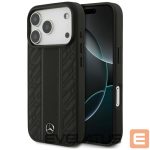 Muud kaubad Mercedes-Benz  Mercedes Leather Laurel Leaves Stripes MagSafe Case for iPhone 17 Pro - Black 