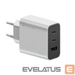 Adaptrid Cuktech  Cuktech 65W GaN 2xUSB-C 1xUSB-A Wall Charger - Gray 