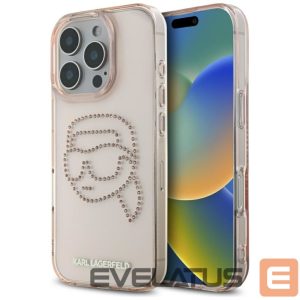 Muud kaubad Karl Lagerfeld  Karl Lagerfeld IML Rhinestones Karl Head Case for iPhone 16 Pro Pink 