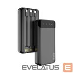 Väline aku Dudao  Dudao capacious powerbank with 3 built-in cables 20000mAh USB Type C + micro USB + Lightning black (Dudao K6Pro +) 