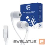 Muu 3MK  USB-C 3mk Wired Headphones - white 