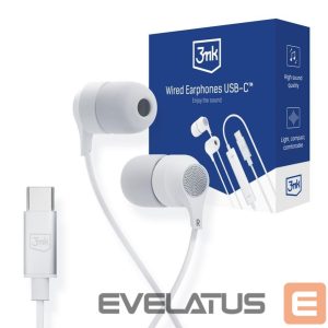 Muu 3MK  USB-C 3mk Wired Headphones - white 