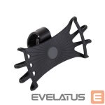 Automaatne hoidja Hurtel  Swivel silicone bike holder with replaceable head - black 