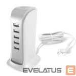 Adaptrid Dudao  Dudao 5x USB charger with built-in EU power cable white (A5EU) 