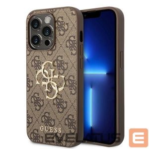 Tagakaaned Guess  Guess GUHCP15X4GMGBR iPhone 15 Pro Max 6.7" brown/brown hardcase 4G Big Metal Logo 