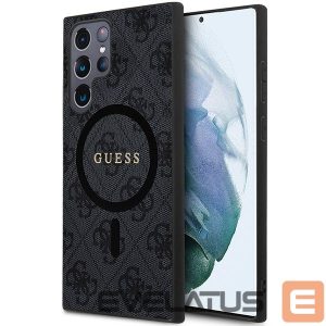 Muu telefoni lisavarustus Guess  Guess 4G Collection Leather Metal Logo MagSafe Case for Samsung Galaxy S24 Ultra - Black 