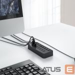 Üleminek Orico  Orico CT2U3-10AB 10x USB-A 3.0 Hub with Switches - Black 