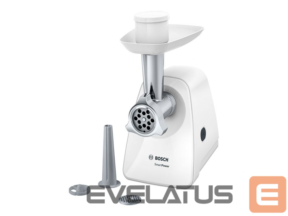 Lihaveski Bosch | Meat mincer SmartPower | MFW2510W | White | 350 W | Number of speeds 1 | 2 Discs: 3.8 and 8 mm; Sausage filler accessory.