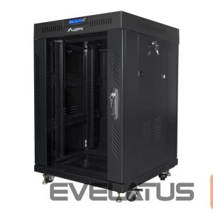 Serverid Lanberg  Rack cabinet 19" free-standing 15U/600x600 (flat pack) with glass door lCD V2, black | 