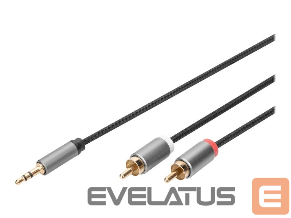 Kaabel Digitus Audio adapter cable, 3.5 mm stereo jack to RCA | DB-510330-010-S