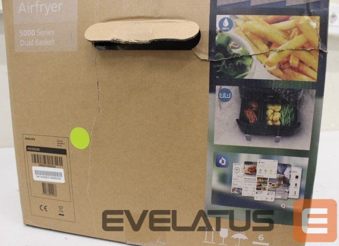 Lauagrillid Philips SALE OUT. Dual Steam Air Fryer | NA552/00 5000 Series | Power 2750 W | Capacity 9 L | RapidAir Plus | Black | DAMAGED PACKAGING
