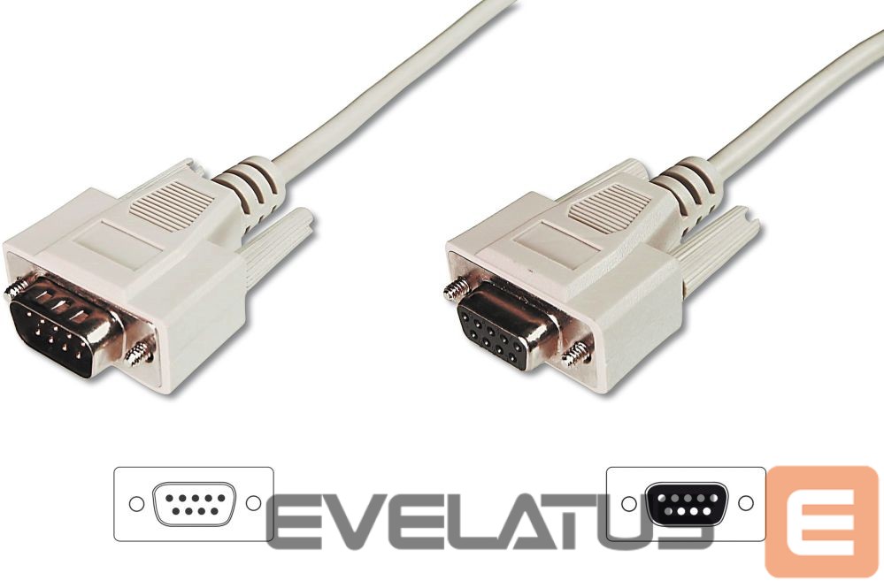 Kaabel Digitus Data transfer extension cable, D-Sub9/St - D-Sub9/Bu | AK-610203-030-E