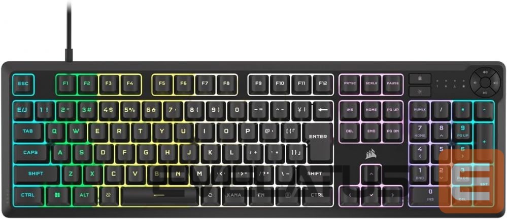 Arvuti klaviatuur Corsair K55 CORE RGB | Gaming keyboard | Wired | NA | Black | USB 2.0 Type-A