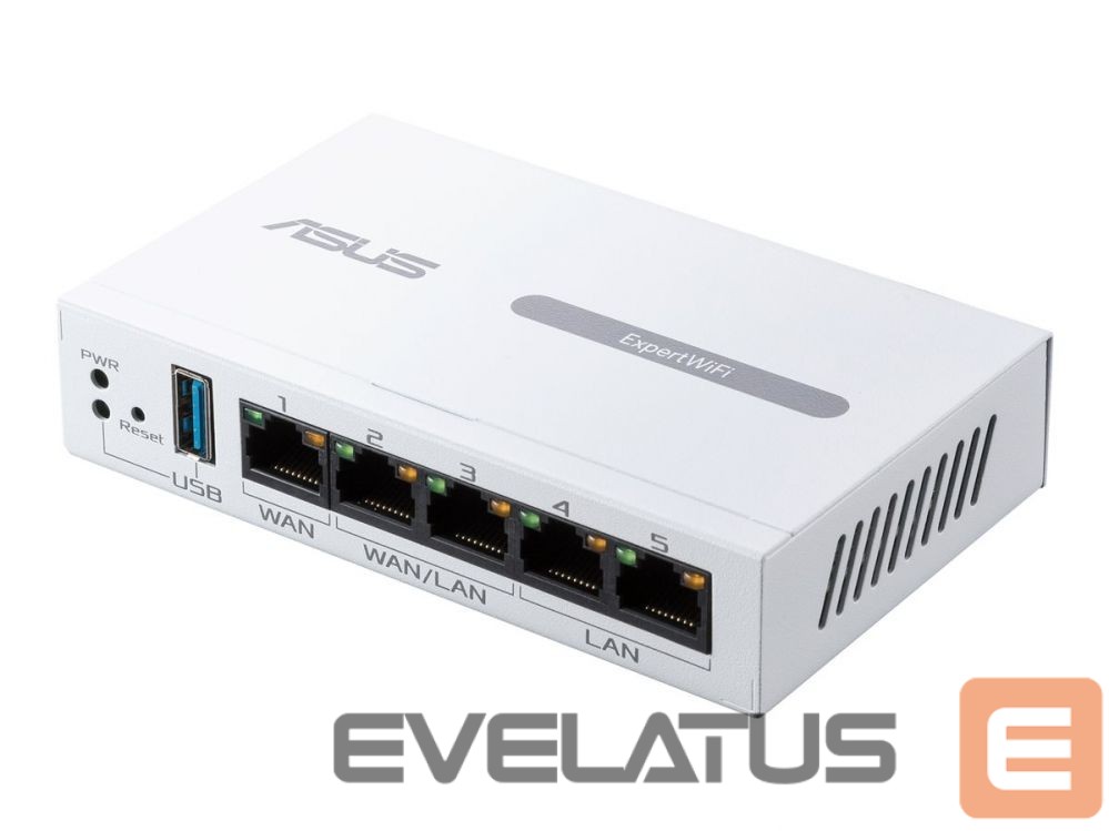 Ruuterid Asus Gigabit VPN wired router | ExpertWiFi EBG15 | 10/100/1000 Mbit/s | Ethernet LAN (RJ-45) ports 3 | Mesh Support Yes | MU-MiMO Yes | Antenna type Internal | 1