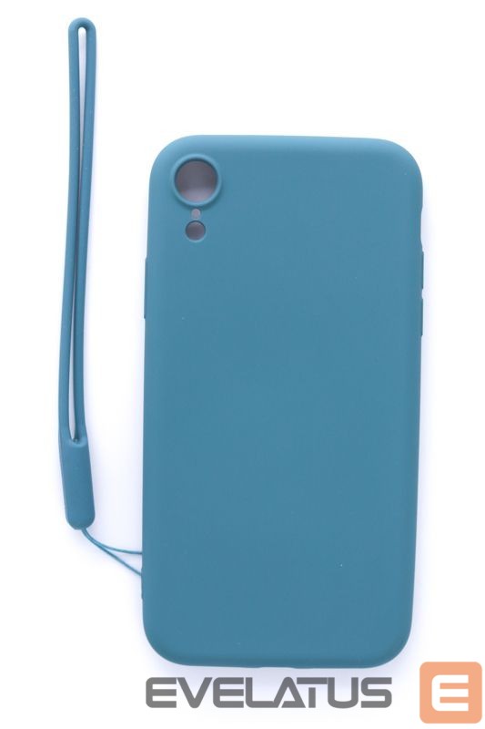 Tagakaaned Evelatus Apple iPhone XR Soft Touch Silicone Case with Strap Blue