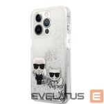Tagakaaned Karl Lagerfeld Apple iPhone 13 Pro Liquid Glitter Choupette Case Silver