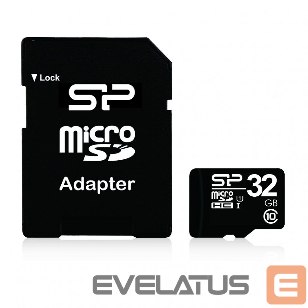 Mälukaardid Silicon power 32 GB, MicroSDHC, Flash memory class 10, SD adapter