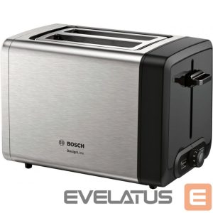 Röster Bosch  DesignLine Toaster TAT4P420 Power 970 W, Number of slots 2, Housing material Stainless Steel, Stainless steel/Black 