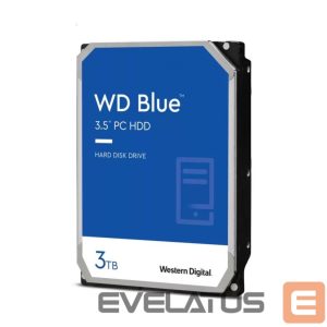 Kõvaketas HDD Western Digital  HDD||Blue|3TB|SATA 3.0|256 MB|5400 rpm|3,5"|WD30EZAZ 