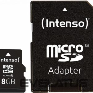 Muu arvutitarvik Intenso  MEMORY MICRO SDHC 8GB C10/W/ADAPTER 3413460 