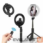 Selfie pulk Elight  L07 Professional Selfie Stick (length max 90cm) with Ring LED Light / Tripod / Shutter button 