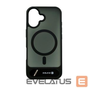 Tagakaaned Evelatus Apple iPhone 17 Rubber Coated MagSafe With Stand Case Black