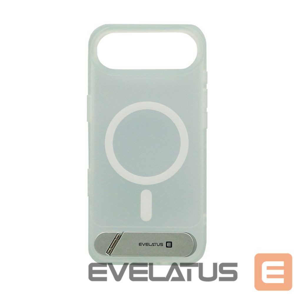 Tagakaaned Evelatus Apple iPhone 17 Air Rubber Coated MagSafe With Stand Case Silver