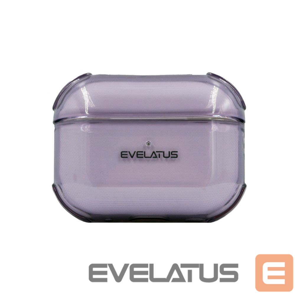 Korpus kõrvaklappidele Evelatus Apple AirPods Pro TPU Protective Case Transparent Purple