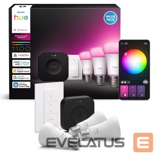LED pirn Philips Hue WCA A60 E27 3KIT sw Pro EU |